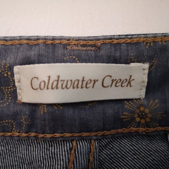 Coldwater Creek Ladies Size 6 Dark Wash with Embellishments Blue Jeans - Picture 3 of 15